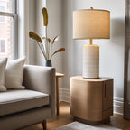 pokat 23" modern ceramic table lamp set of, side view