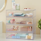 STORi STAX Plastic Stackable Organizer Drawers Clear | 12.5" Wide | Set - Image 6