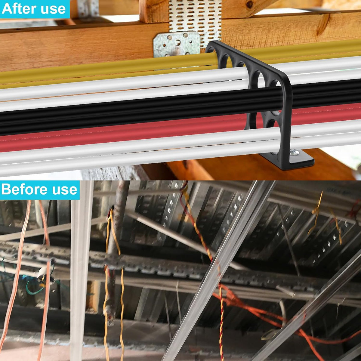 50Pack Cable Chase Wire Bracket,Cable Chase Bracket Support Organizer