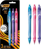 BIC Gelocity Quick Dry Assorted Colors Gel Pens, Medium Point, 3-Count Pack by BIC