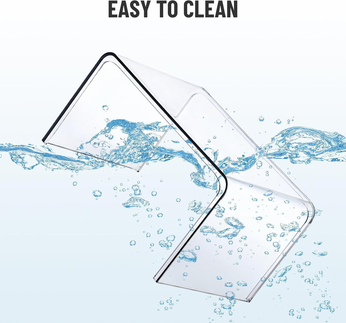 Bobomoment Clear Cabinet Organizer, Stackable Shelf Organizer Set of 4