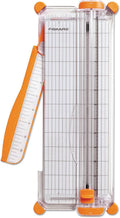 Fiskars 154450-1012 Portable Craft Paper Trimmer, 12 in Cutting Length, Aluminum Measuring Grid, Gray