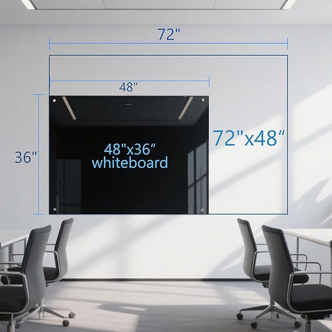 Black Glass Dry Erase Board - Image 7
