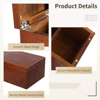 Wooden Business Card Holder, 4-Compartment Card Storage Box, Business Card - Image 4