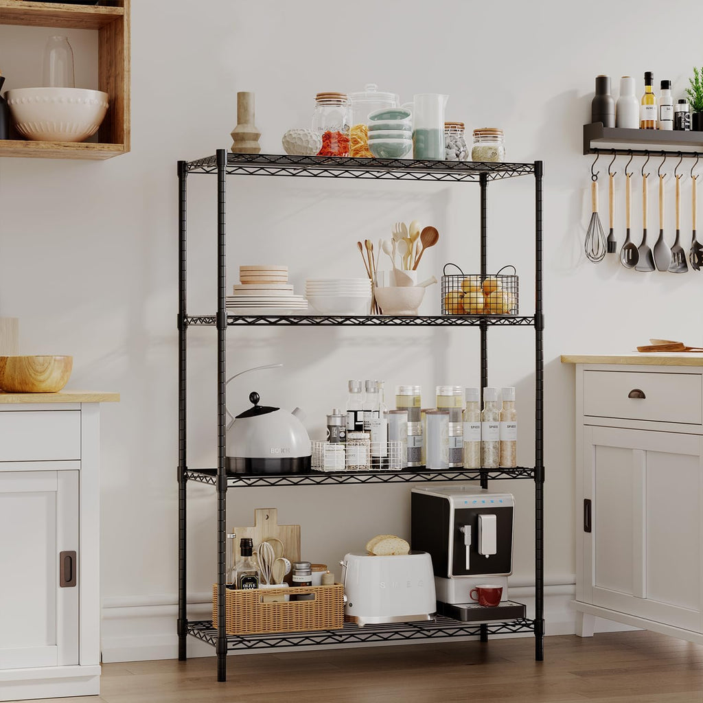 bestoffice | 4-tier wire shelf | 36" x on a desk or shelf