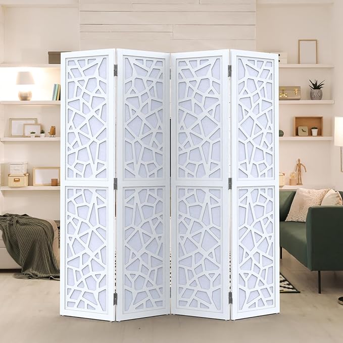 VINGLI 70'' H Room Divider, Non-Woven Fabric Privacy Screen, Indoor Partition - Image 8