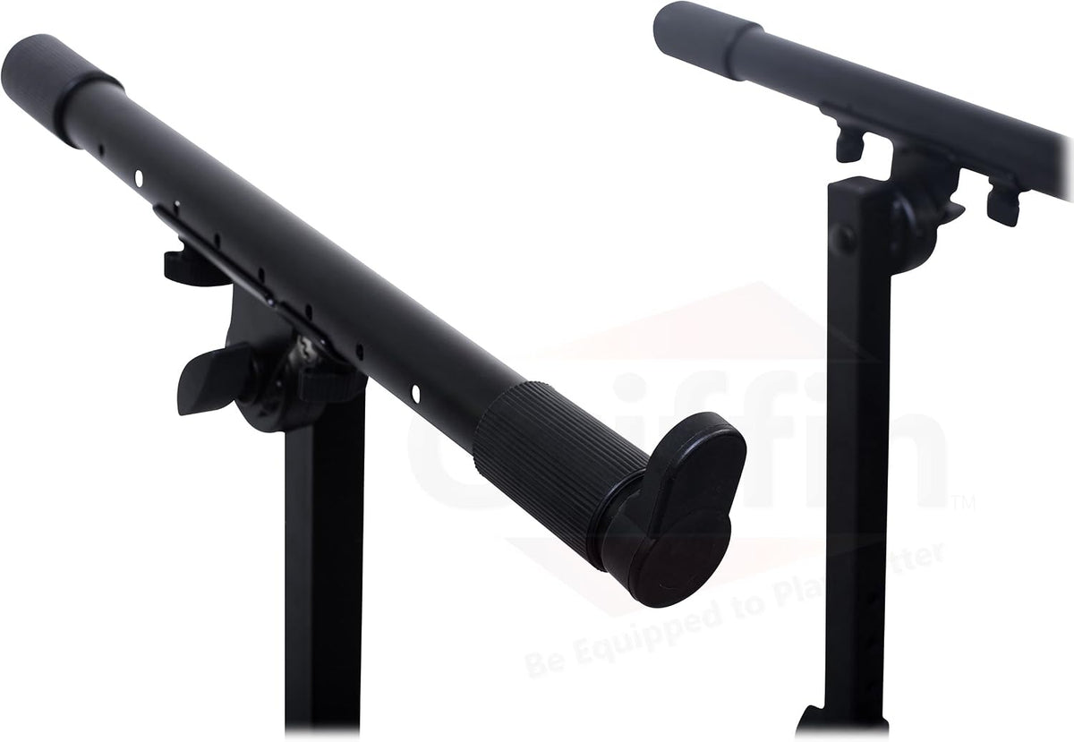 Griffin Double Piano Keyboard Stand & Laptop Mount (QuickFOLD Series) – 2...