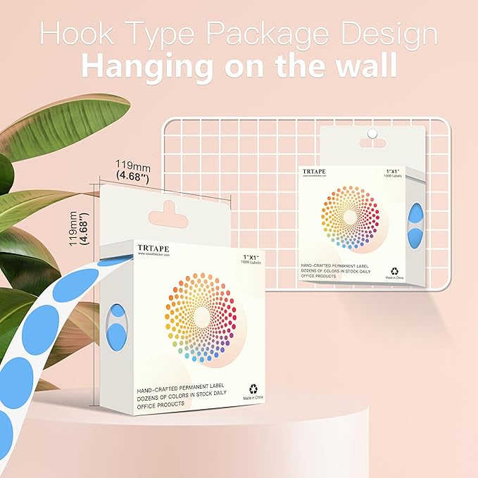 1 Inch Round Color Coding Labels, 1000 Dots Per Roll Sky Blue Color Coded Dot - Image 4