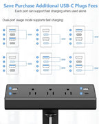 Desk Clamp Power Strip, 40W Fast Charging Station, Desktop Mount Surge Protector - Image 4