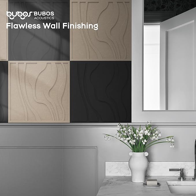 BUBOS Large Acoustic Panels, Self-adhesive Sound Absorbing Panels Decorative - Image 7
