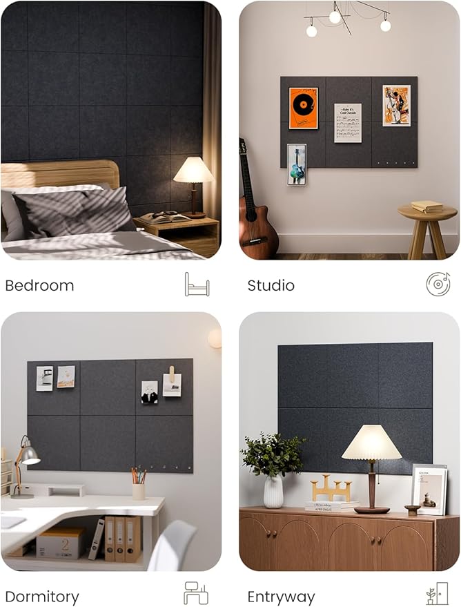 Fluxynara Large Felt Bulletin Board 36" x 24" Cork Board Alternative-6 Pack - Image 6