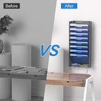 OUTWOLF 10 Tier Hanging Wall File Organizer Wall Mount Paper Document Folder - Image 6