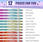 Zonon 12 Pcs Inspirational Pens Bulk Funny Ballpoint Pen - Image 4