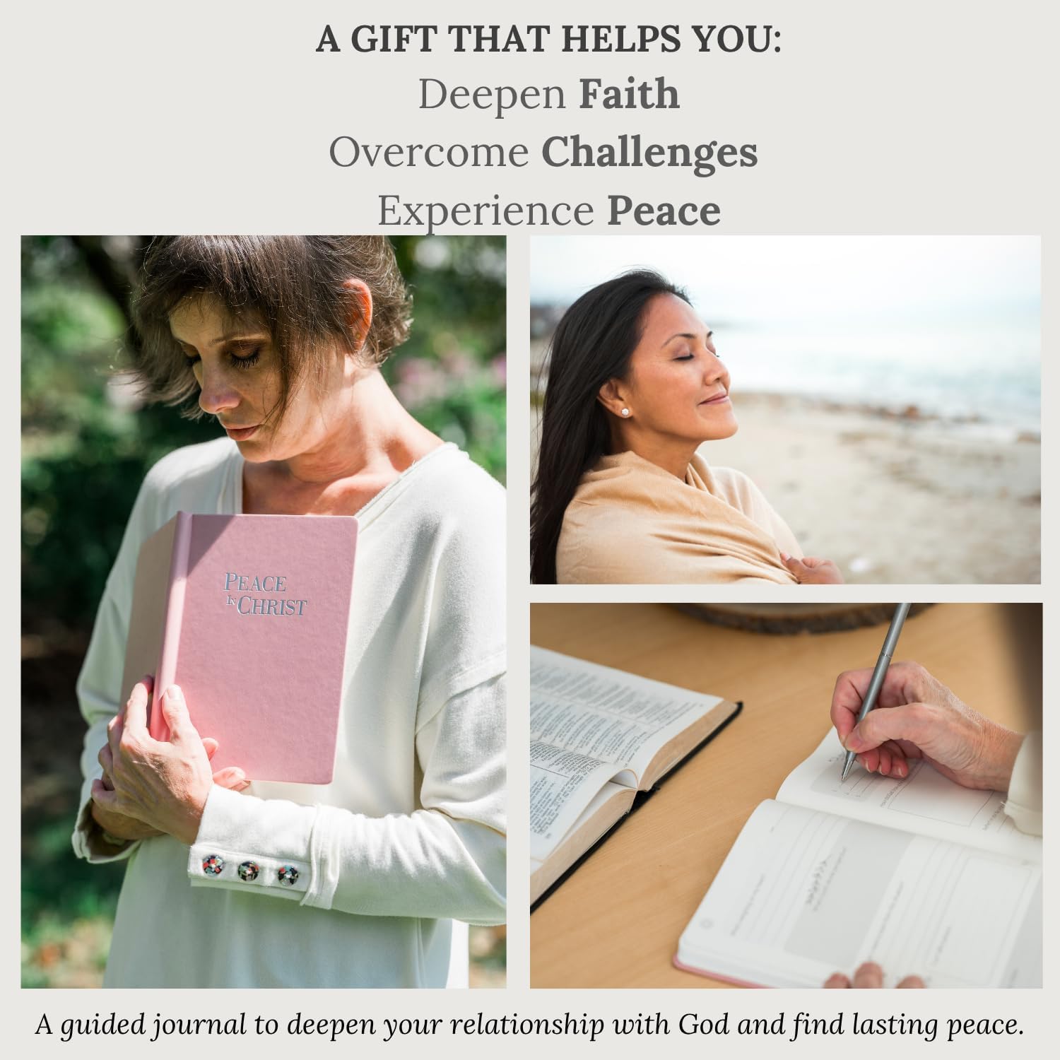 Prayer Journal – Peace in Christ 12-Week Guided Christian Prayer Journal for Women & Men with Daily Prayer Prompts, Scripture, Gratitude & Reflection for Spiritual Growth