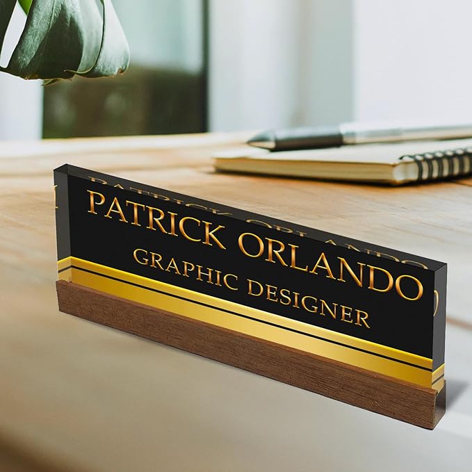Artblox Personalized Office Desk Name Plate - Image 2