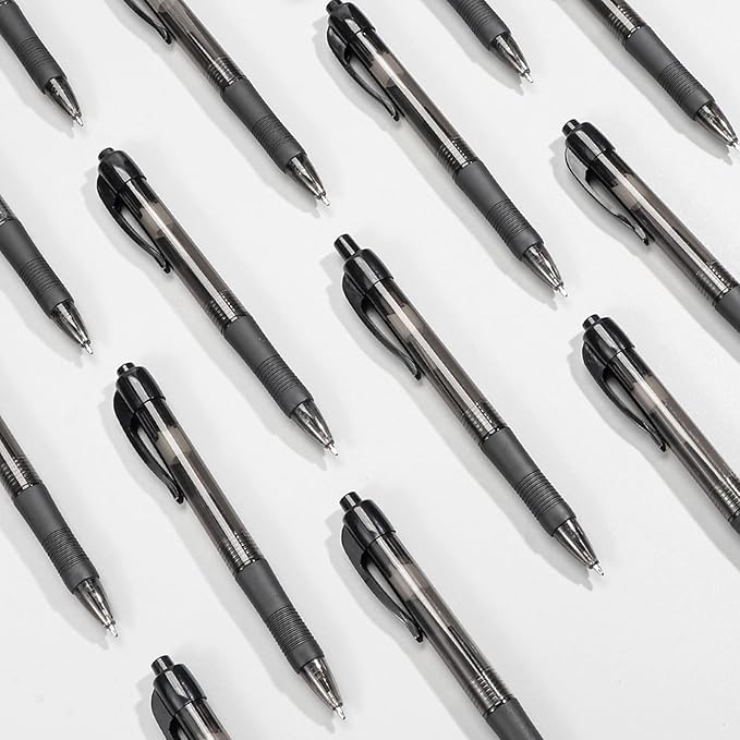 deegtran Pens Bulk, 100 Pack No Bleed Black Ink Click Pens - Image 5