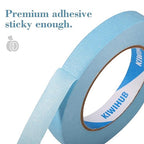 KIWIHUB Light Blue Painters Tape, 1 inch x 60 Yards x 5 Rolls - Image 5