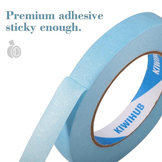 KIWIHUB Light Blue Painters Tape, 1 inch x 60 Yards x 5 Rolls - Image 5