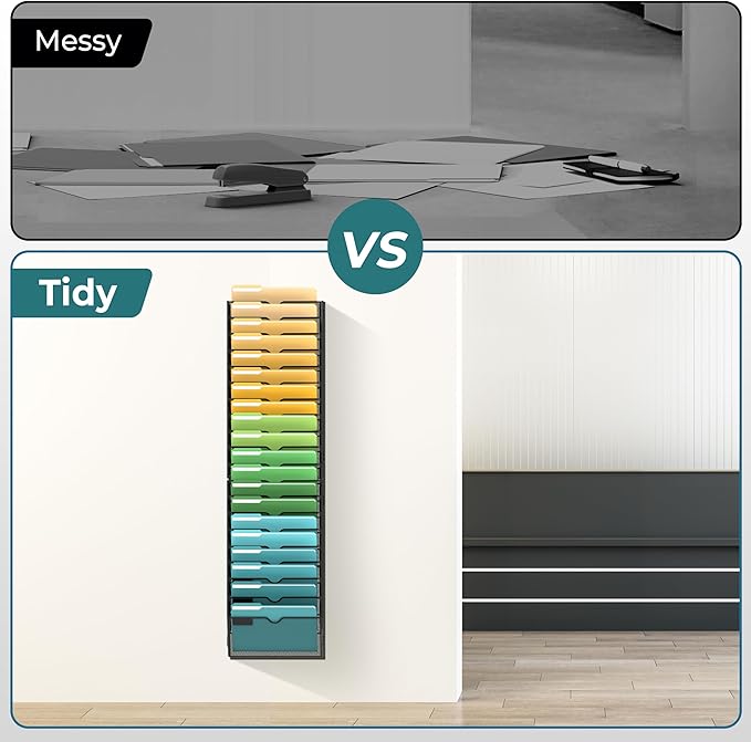 SUPEASY Wall File Organizer Mesh Office Mail Holder, Hanging Wall Organizer - Image 5