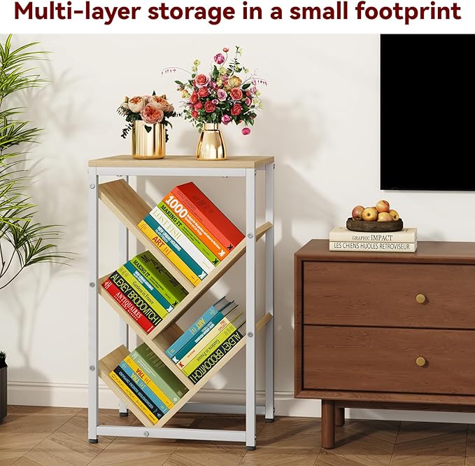 IBUYKE 5 Tier Tree Bookshelf, Small Desktop Bookshelf - Image 7