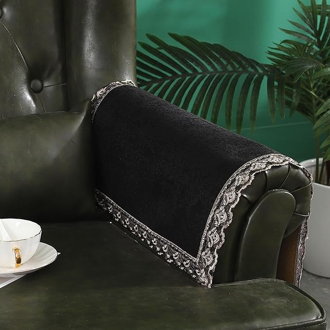 MINJIATEX Couch arm Covers, Non-Slip lace Sofa arm Covers Set of 2 Washable by MINJIATEX