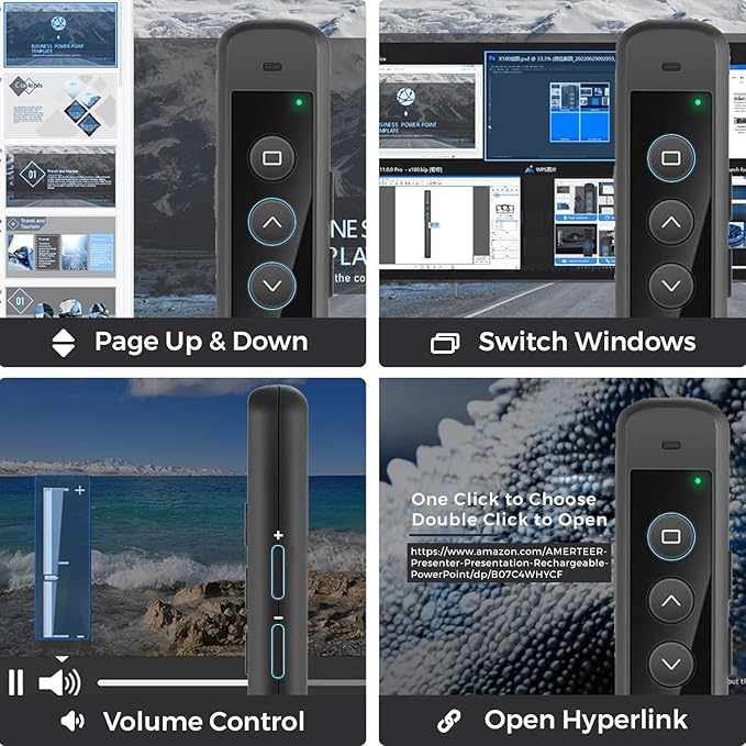 AMERTEER Wireless Presenter Remote – Presentation Clicker - Image 2