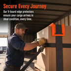 20 Packs Edge Protectors for Cargo Loads, Flatbed Corner Protectors, Tiedown Plastic Protector, Truck Shipping, Protects Cargo Edges, Orange