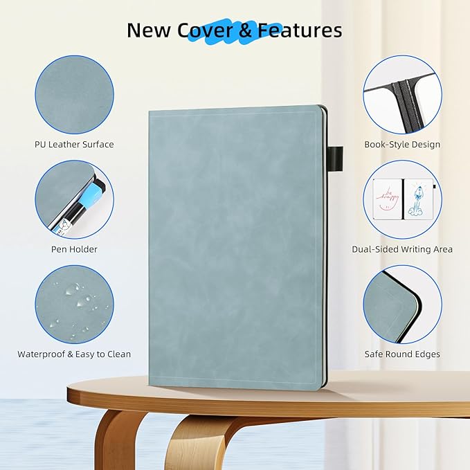 AGM Portable White Board Dry Erase Notebook, 8.4" x 6" Double Sided Folding - Image 6