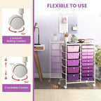 LDAILY 15 Drawer Rolling Storage Cart, Rolling Cart - Image 5