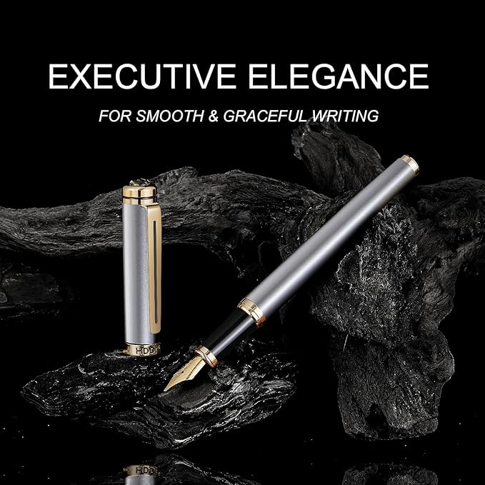 HDDNB Silver Luxury Fountain Pen Set - Image 6