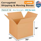 Extra Large Shipping & Moving Boxes 20 x 20 x 16 inches - Image 2