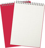 Engrowtic 2 Pack Graph Paper Spiral Notepad A5 Top Wirebound Notepad Grid by Engrowtic