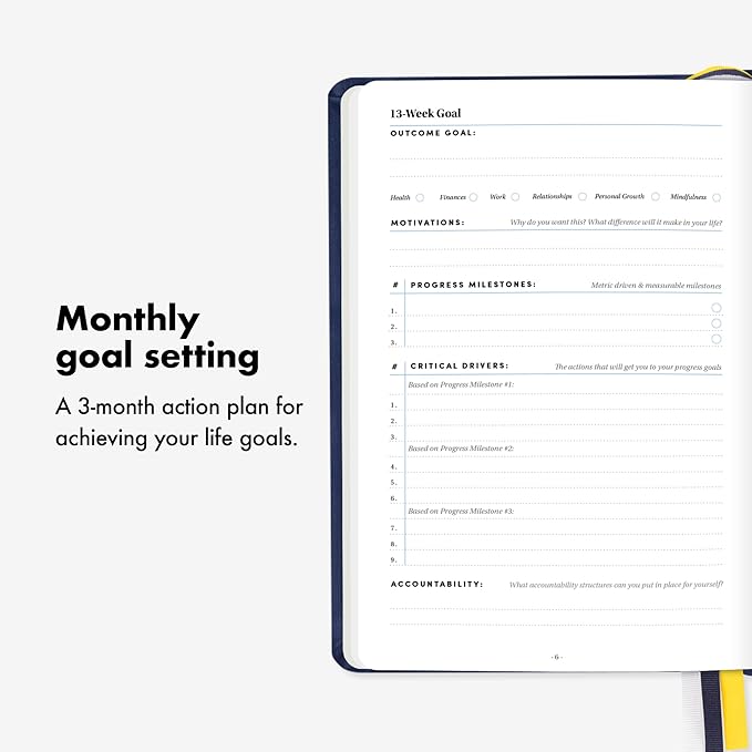 BestSelf 13-Week Self Journal & Goal Planner – Undated Daily ADHD-Friendly - Image 5