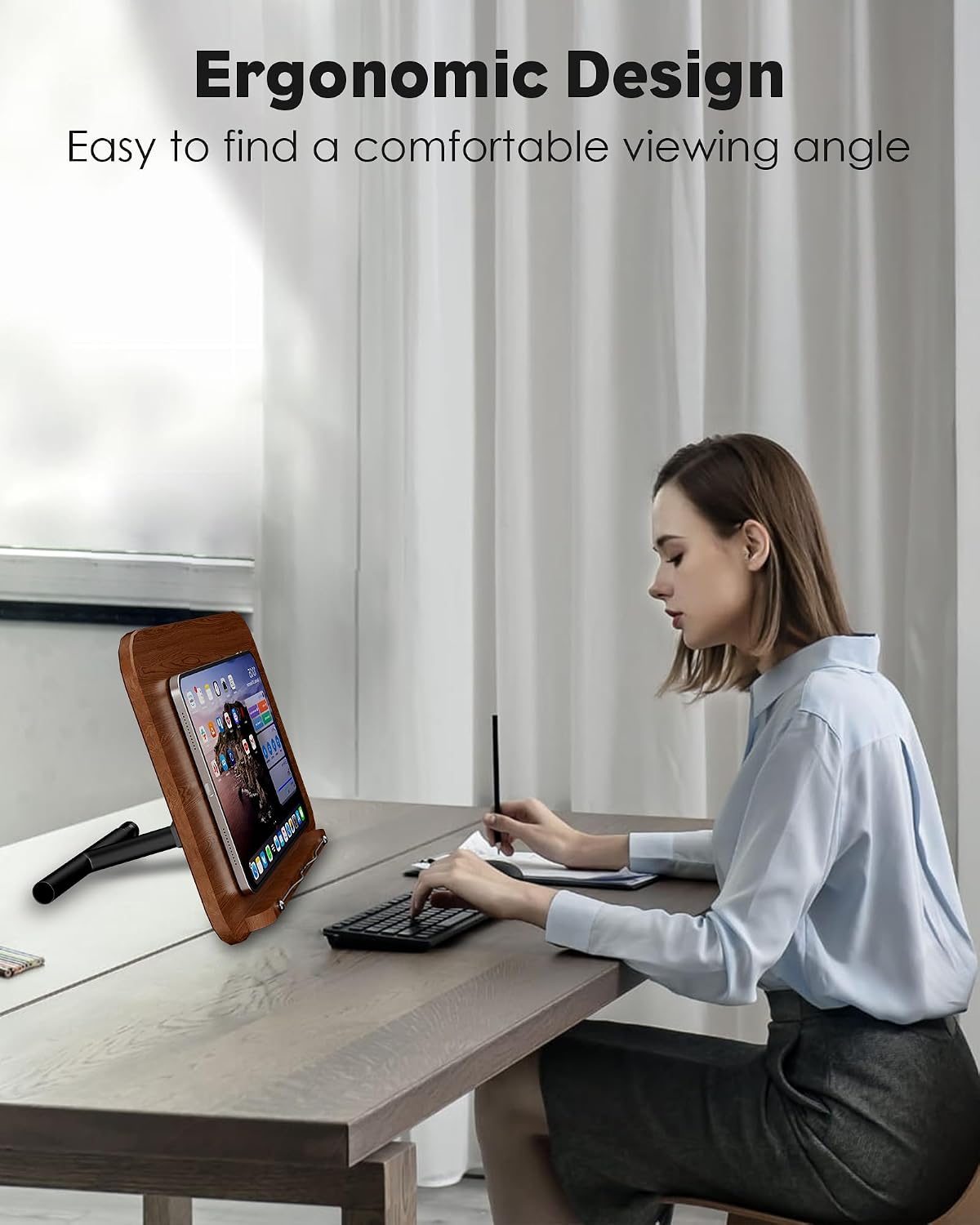 aboutool 2 in 1 Dual-use Floor Book Stand & Desktop Book Stand,Height Adj...