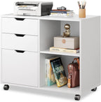 devaise 3 drawer file cabinet, lateral filing cabinet, main product view