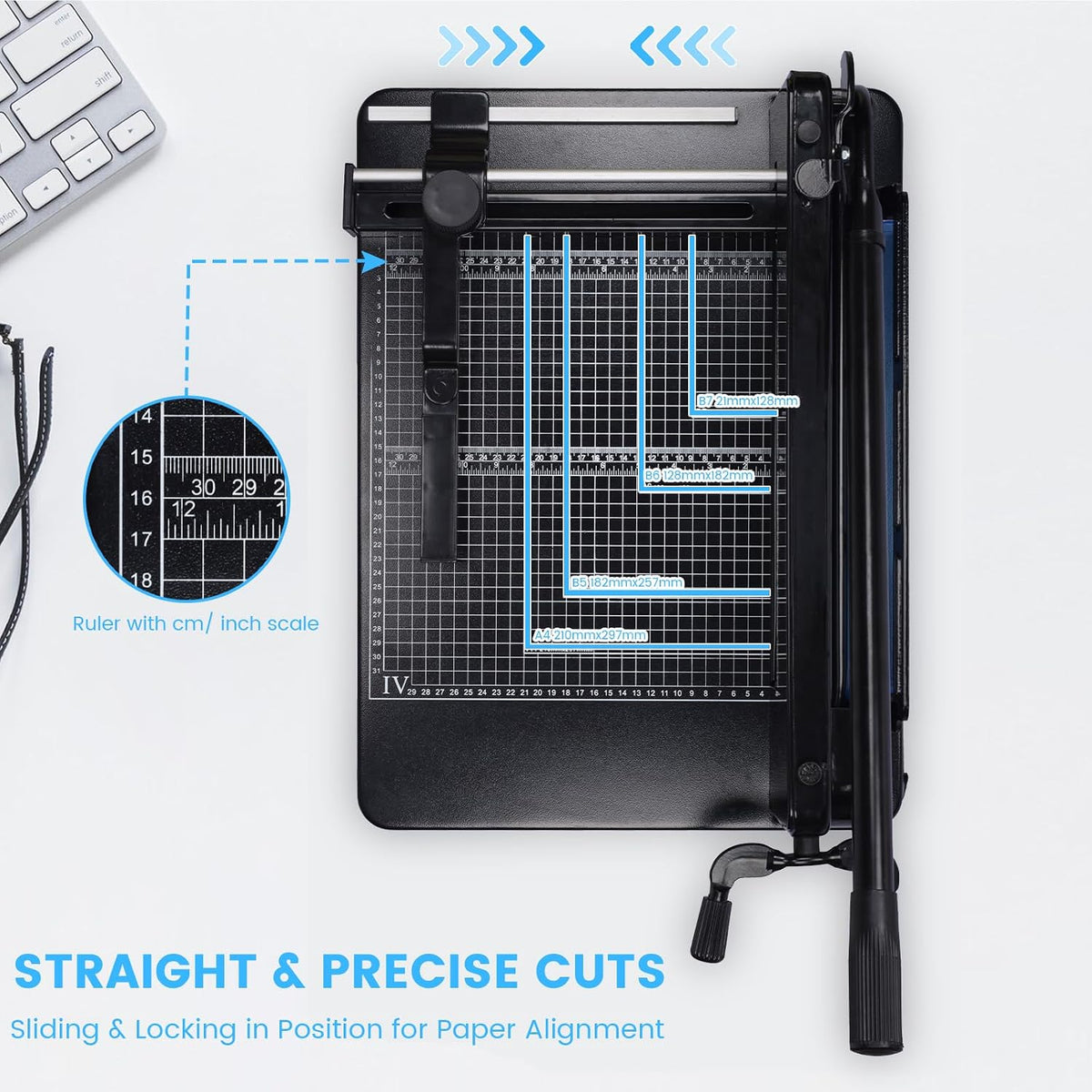 Heavy Duty Paper Cutter for A4 Paper, 12 Inch Guillotine Cutter