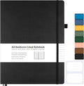 College Ruled Notebook, A4 Hardcover Leather Notebook by MALEDEN