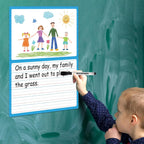 Jumbo Magnetic Draw & Write Paper 21.5x17in Dry Erase Handwriting Lined Paper for Classroom Whiteboard Accessories Writing Chart Page Giant Magnet Notebook Poster Graduation Supplies Teacher Must Have
