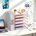 gianotter 6-tier paper organizer with magazine holder on a desk or shelf