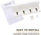 HRONRAD Rustic Key Holder for Wall, Farmhouse Wall Shelf - Image 7