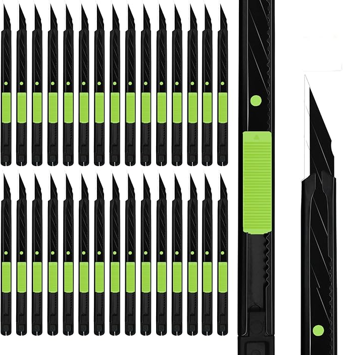 MANUFORE 30pcs Green 9mm Snap-off Knives by MANUFORE