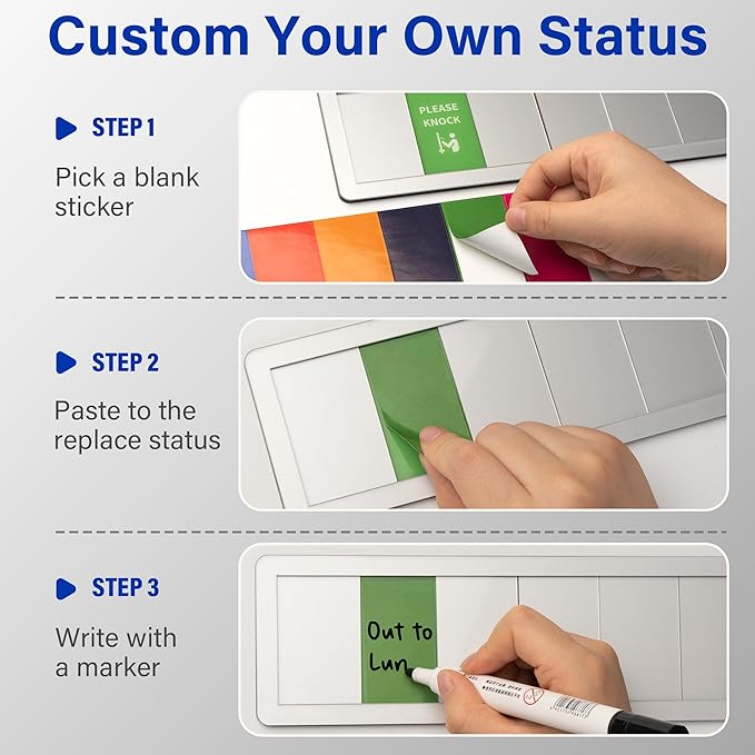 Office Door Signs with 6 Printed Status Options – Do Not Disturb, Out of Office - Image 2