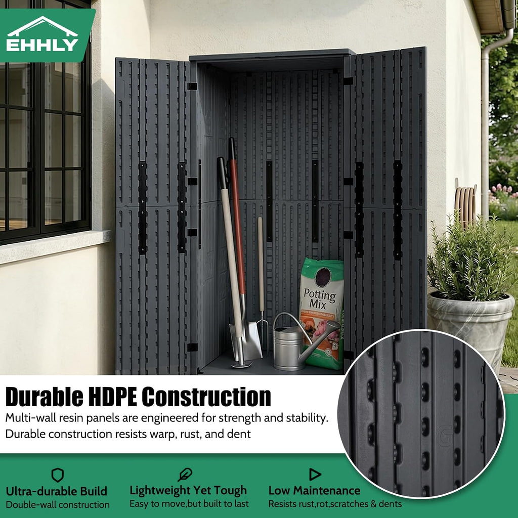 ehhly heavy duty tall storage cabinet outdoor weatherproof, package contents