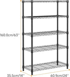 M MZG 1250 lbs Storage Shelving Utility Shelving Unit 5-Tier Utility Shelving - Image 8