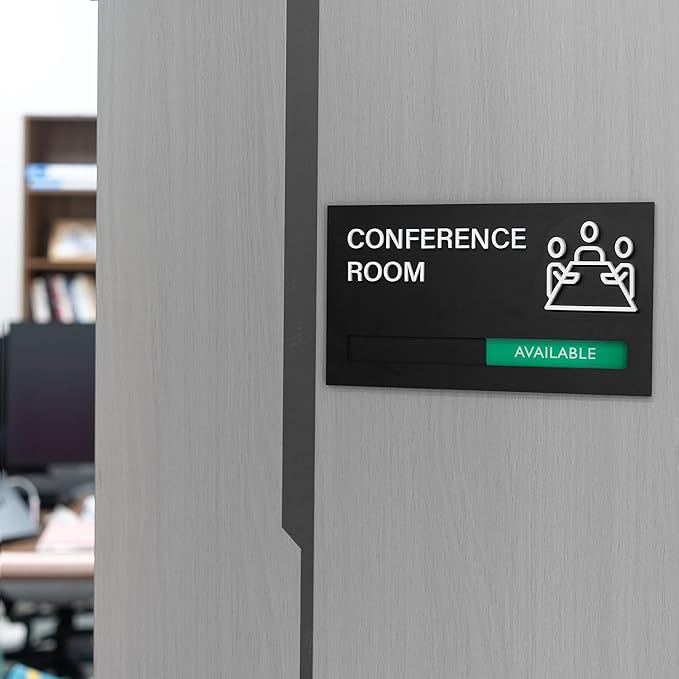 Office Conference Room Door Signs, Meeting in Progress Door Sign, In Use - Image 7