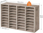 HOOBRO Wooden Literature Organizer, 36-Slot Mail Sorters, Removable Classroom - Image 3