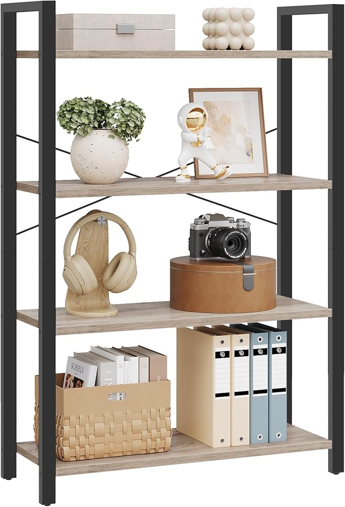VASAGLE 4-Tier Bookshelf, Bookcase by VASAGLEbySONGMICSHOME