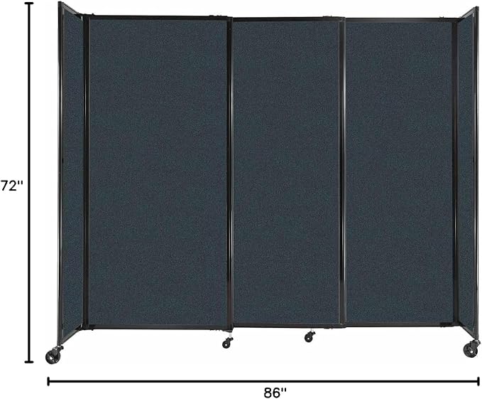 Versare Straightwall Sliding Portable Wall Partition | Freestanding Office - Image 7