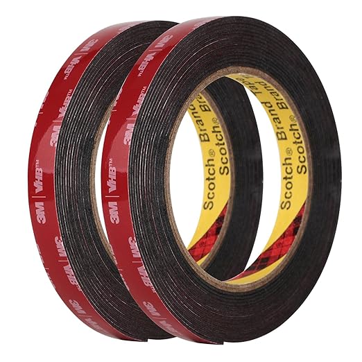 3M Double Sided Mounting Tape 2 Pack 0.5" Width 5925 VHB Black Foam Tape High by 3MFullRangeProducts