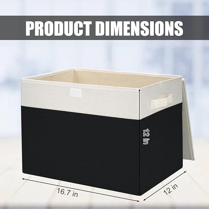 Large 17" 42 Quarts Collapsible Stackable Storage Bins - Image 2